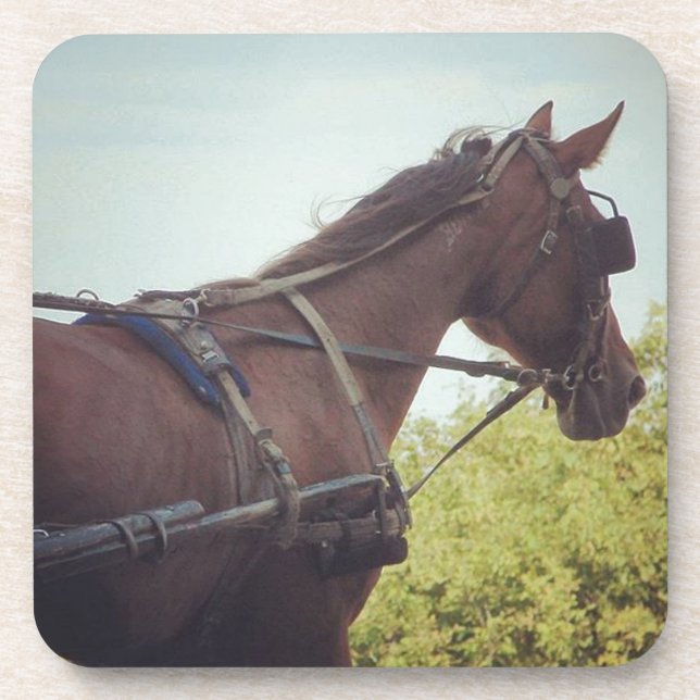 Posavasos Transporte de caballos arrastrados (Frente)