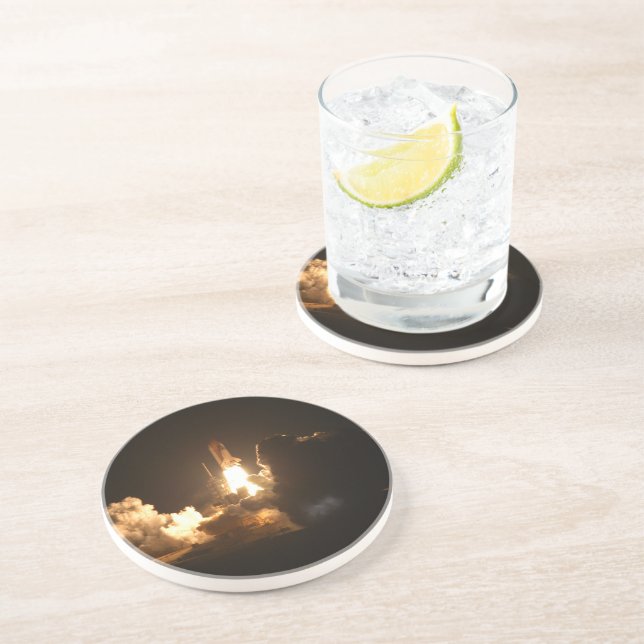 Posavasos Transporte espacial Tierra Nocturna Nocturna Canva (Lado)