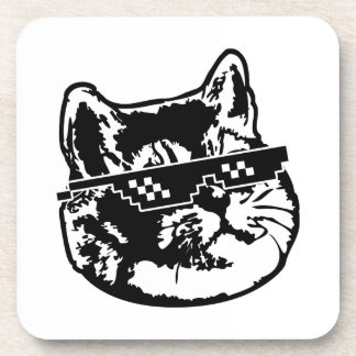 Posavasos Trato con él gato Meme de los vidrios