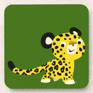 Posavasos Trato de Personalizado amigable Leopard Set de Ala