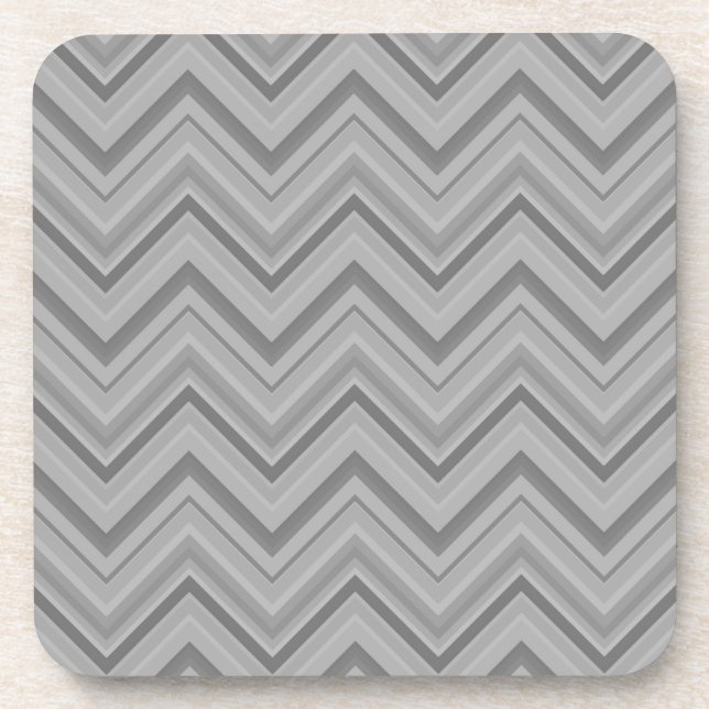 Posavasos Trazos grises zigzag (Frente)