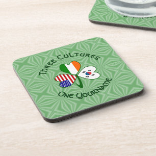 Posavasos Trébol de Irlanda Corea del Sur personalizado EE. 