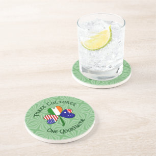 Posavasos Trébol personalizado Australia Irlanda EE. UU.
