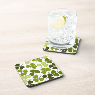 Posavasos Trébol verde en una variedad de tonos