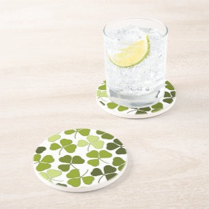 Posavasos Trébol verde en una variedad de tonos