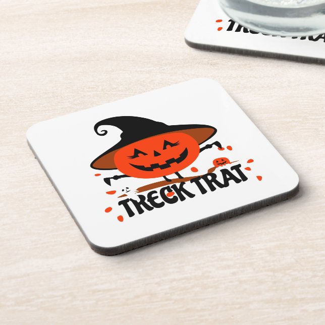Posavasos Treck Trat Pumpkin Sonriente (Lado Izquierdo)