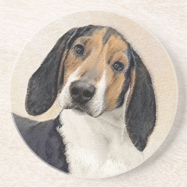 Posavasos Treeing Walker Coonhound Painting - Arte original (Frente)