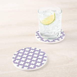 Posavasos Trellis blanca y púrpura, Entramado, Quatrefoil