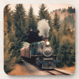 Posavasos Tren de máquina de vapor vintage