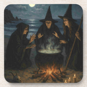 Posavasos Tres Brujas Caldero de Cerveza Luna Llena Playa