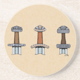 Posavasos Tres colinas de espadas vibrantes