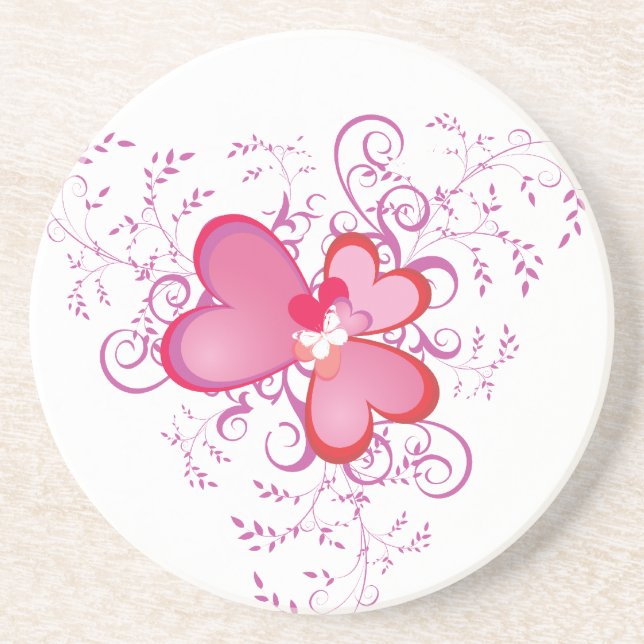 Posavasos Tres corazones (Frente)