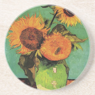 Posavasos Tres girasoles en un Vase Vincent van Gogh