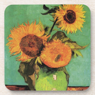 Posavasos Tres girasoles en una bolsa de Vincent van Gogh