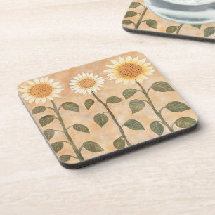 Posavasos Tres Girasoles Terracota Cottagecore