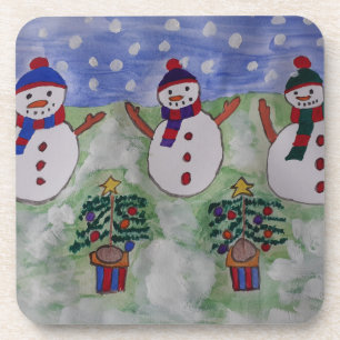 Posavasos Tres Navidades Snowmen