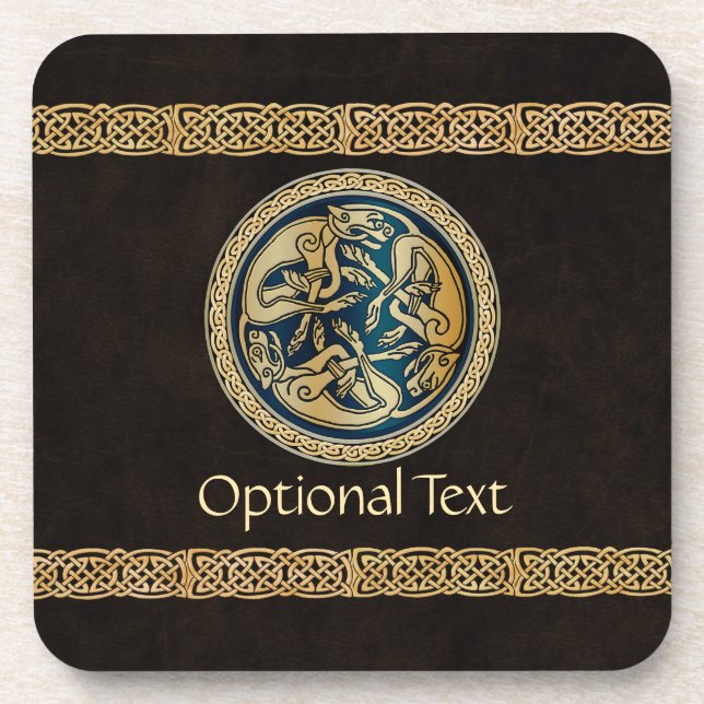 Posavasos Tríada del Nudo del Lobo Celta (Frente)