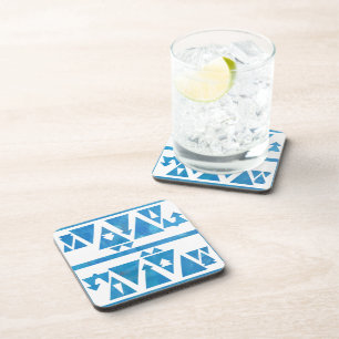 Posavasos Triángulos azules y flechas