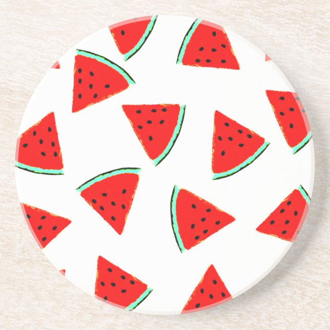 Posavasos Triángulos del patrón de la sandía (Frente)