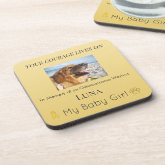 Posavasos Tributo de recuerdo de mascota con Osteosarcoma do
