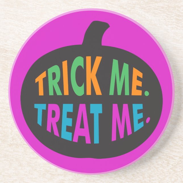 Posavasos Trick me trata, Halloween multicolor (Frente)