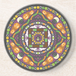 Posavasos Tricks and Treats Mandala Coaster