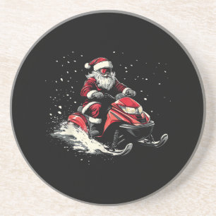 Posavasos Trineo Motorizado de Santa Claus Divertida Navidad