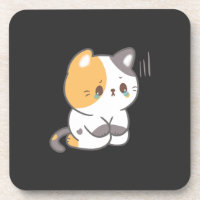 Triste Gato En Una Camiseta De Emoji De Gato Trist
