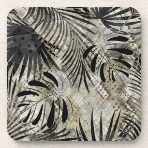 Posavasos Tropical, Botanical, snake skin, leaves , palm,