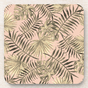 Posavasos tropical de hoja de palma