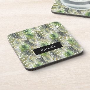 Posavasos Tropical Monstera Palma Verde