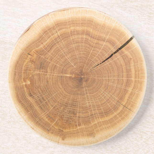Posavasos Trozo de Ringlet de Árbol - Madera Natural (Frente)