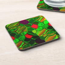 Trozos de colores, círculos y formas redondeadas