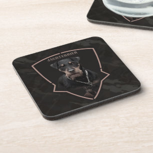 Posavasos Truco de camiseta de Terrier de Caza Alemán (Jagdt