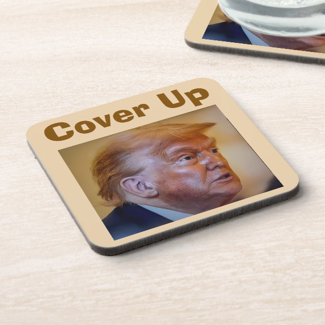 Posavasos Trump/Cover Up Beverage Coaster (Lado Izquierdo)