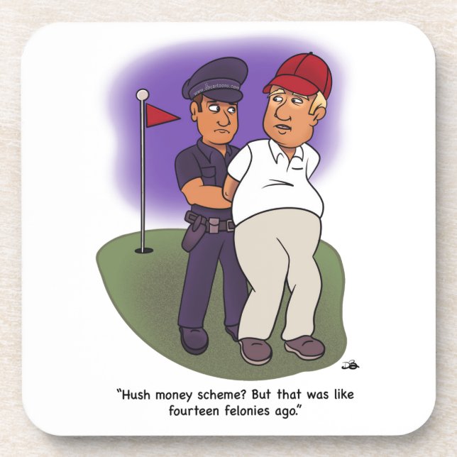 Posavasos Trump se compadece de una montaña rusa de plástico (Frente)