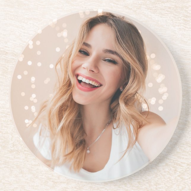 Posavasos Tu cara en un cumpleaños (Frente)