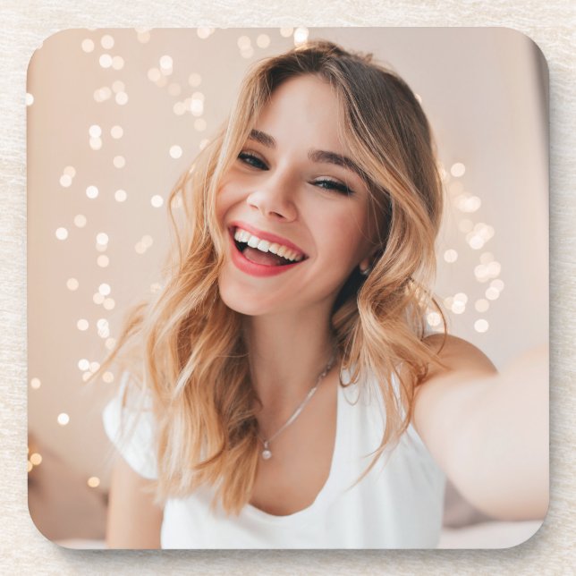 Posavasos Tu cara en un cumpleaños (Frente)