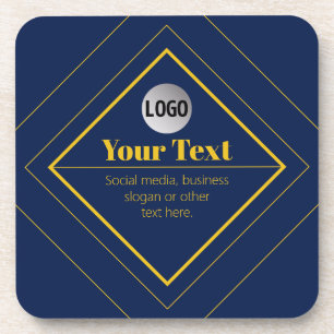 Posavasos Tu logotipo y plantilla de diseño personalizable