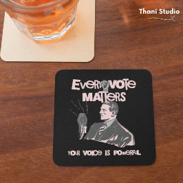 Posavasos Tu voto importa las elecciones, el rosado político