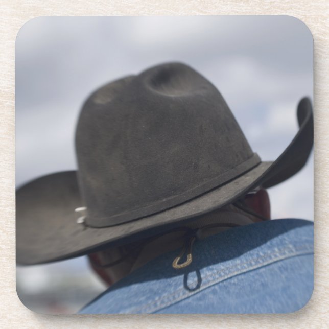 Posavasos Tucson, Arizona. Gorras de vaquero funcionando en (Frente)