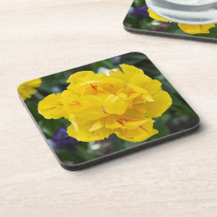 Posavasos Tulipanes amarillos en el jardín