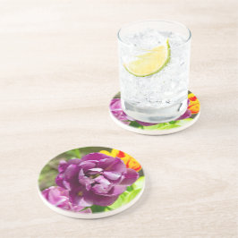 Posavasos Tulipanes de Lilac en un día soleado