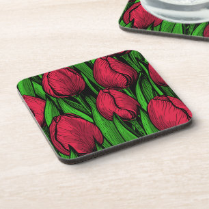 Posavasos Tulipanes rojos