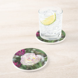 Posavasos Tulipanes rosa brillante en un día soleado