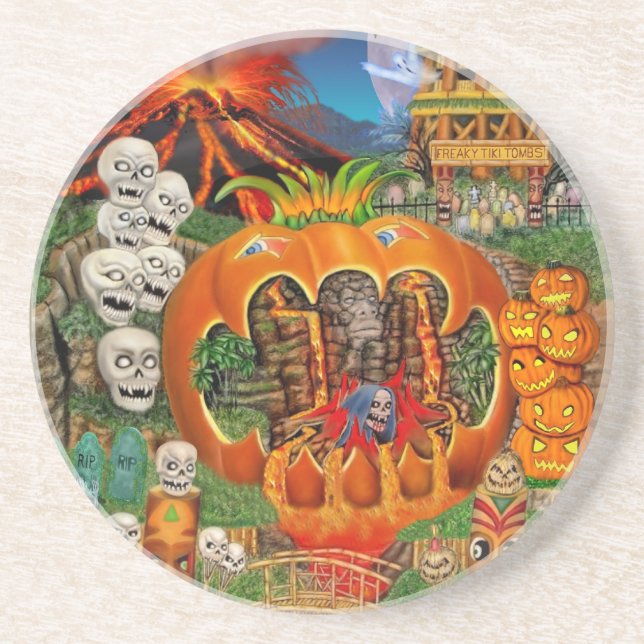 POSAVASOS TUMBAS TIKI FREAKY (Frente)