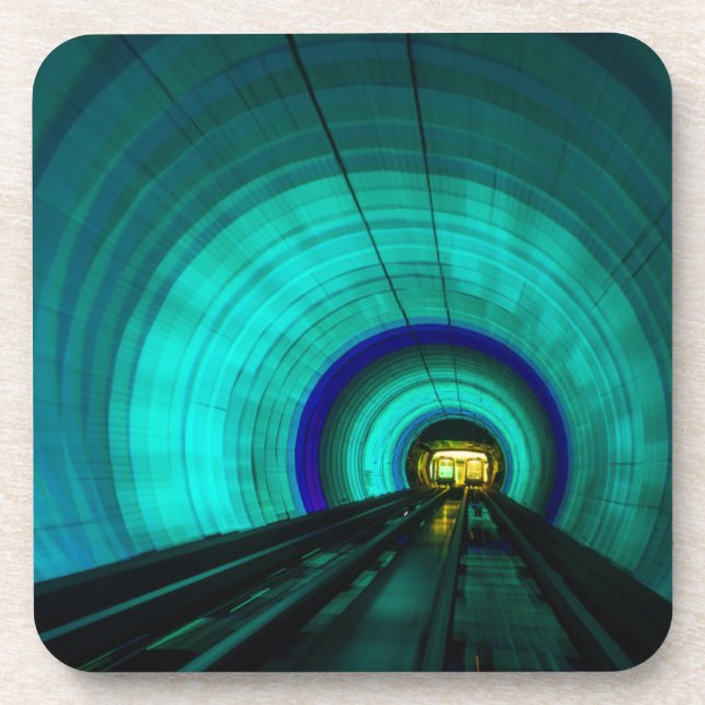 Posavasos Túnel ferroviario azul, Singapur (Frente)