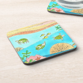 Posavasos Turba marina Arcoiris Beach Adventure Happy Place