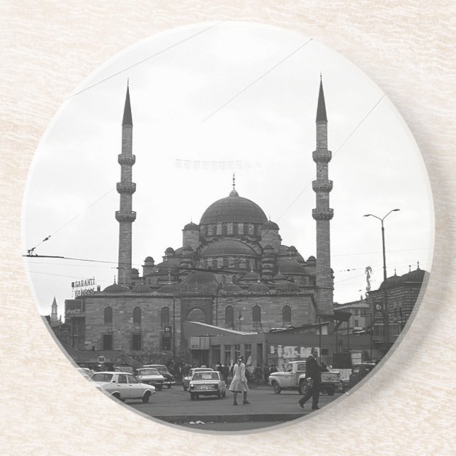 Posavasos Turquía vintage Estambul La mezquita Yeni Camii (Frente)
