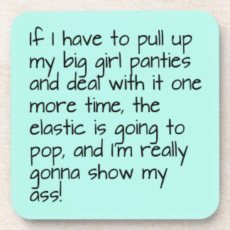 Posavasos Turquoise Put Big Chica Palabras Entretenidas